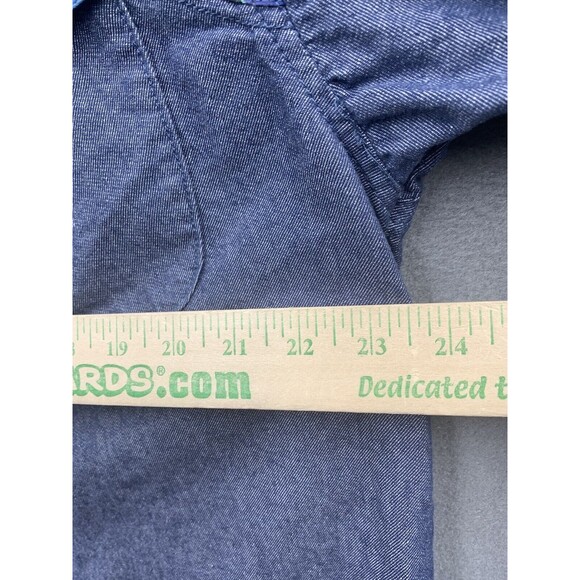 Enyce Button Down Casual Shirt Men XL Blue Plaid Accent Flap Pockets 100% Cotton - Picture 5 of 16